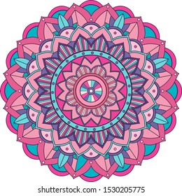 Mandala pattern design on white background illustration
