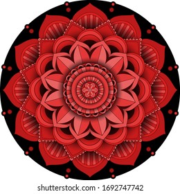 Mandala pattern design on white background illustration