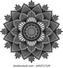 Mandala pattern design on white background illustration
