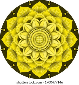 Mandala pattern design on white background illustration