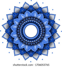 Mandala pattern design on white background illustration