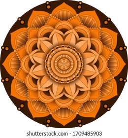 Mandala pattern design on white background illustration