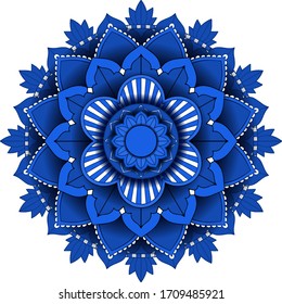 Mandala pattern design on white background illustration