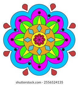 Mandala pattern design on white background