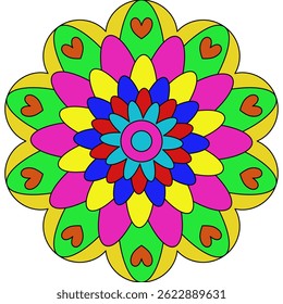 Mandala pattern design on white background