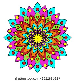 Mandala pattern design on white background