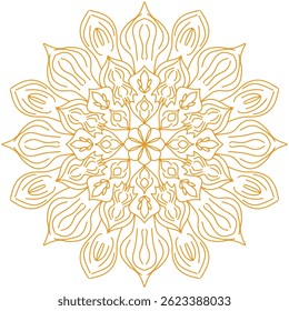 Mandala pattern design on white background illustration. Abstract Mandala design. Colorful Mandala vector Illustration.