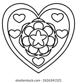 Mandala pattern design on white background
