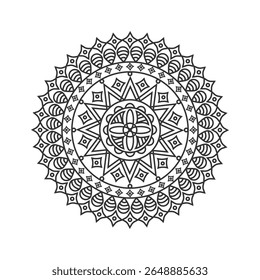 Mandala pattern design on white background