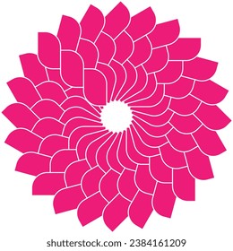 Mandala pattern design in pink color illustration
