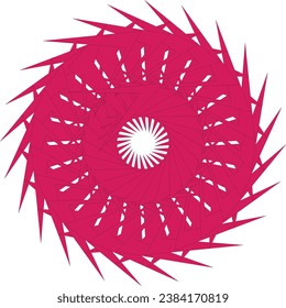 Mandala-Muster-Design, rosafarbene Farbgrafik