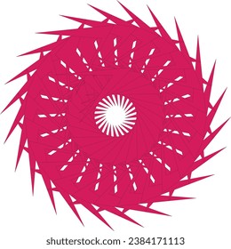 Mandala pattern design in pink color illustration