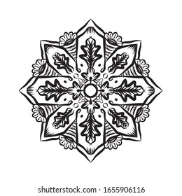 Mandala pattern design vector in EPS file for Henna, Mehndi, tattoo, tribal, decoration. Decorative ornament in ethnic oriental style. Apply to coloring book page, web site, wall and  paper art, shirt