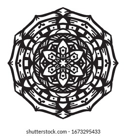 Mandala pattern design vector in EPS file for Henna, Mehndi, tattoo, tribal, decoration. Decorative ornament in ethnic oriental style. Apply to coloring book page, web site, wall and  paper art, shirt
