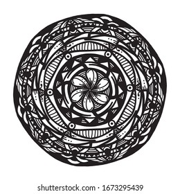 Mandala pattern design vector in EPS file for Henna, Mehndi, tattoo, tribal, decoration. Decorative ornament in ethnic oriental style. Apply to coloring book page, web site, wall and  paper art, shirt
