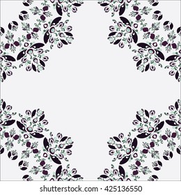 Mandala pattern design. Vintage ethnic background frame. Vector illustration.