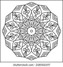 Mandala pattern is designed for coloring book, wallpaper, t- shirt, tile, sticker, lace,tattoo, book cover, phone case and also can be used where do you want.