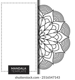 Mandala desenhos padrão para convites de casamento, livros de colorir e cartões de saudação - Elegante e Artístico