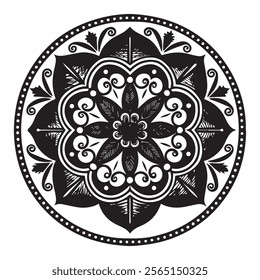 Mandala Pattern Designs,Mehndi style. Decorative pattern in oriental style. Coloring book page.