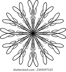 Mandala pattern. Doodle lace background for coloring book. 
