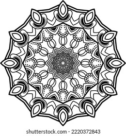 The mandala pattern drawn is suitable for other design collection books as ornaments