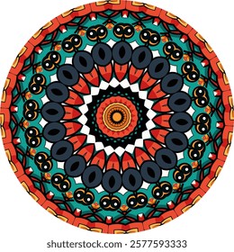 Mandala Pattern Featuring Layers of Color