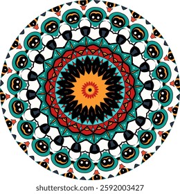 Mandala Pattern Featuring Radiant Colors