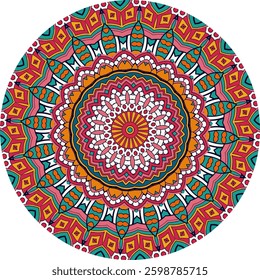 Mandala Pattern Featuring Radiant Colors