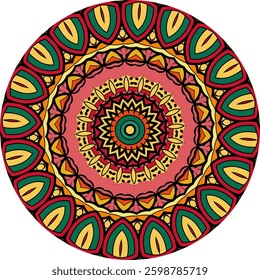 Mandala Pattern Featuring Radiant Colors