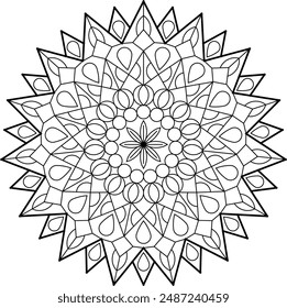 Mandala Pattern Floral Design Coloring A10_15-01