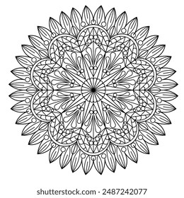 Mandala Pattern Floral Design Coloring A16_10-02