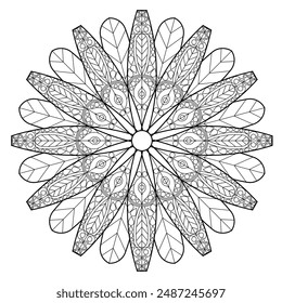 Mandala Pattern Floral Design Coloring A22_12-08
