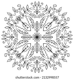 Mandala  pattern floral ornament background