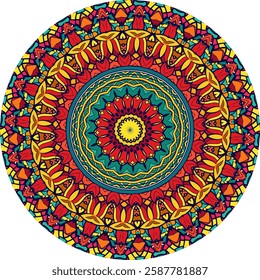 Mandala Pattern with Floral  shape