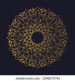 mandala pattern gold flower islamic culture