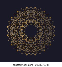 mandala pattern gold flower islamic culture