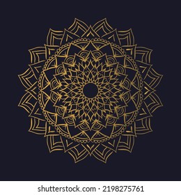 mandala pattern gold flower islamic culture