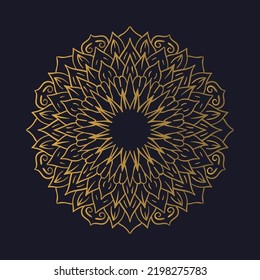patrón de mandala flor de oro cultura islámica
