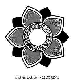 Mandala pattern for Henna, Mehndi, tattoo, Decorative ornament in ethnic oriental style, Outline doodle hand drawn vector illustration. Floral mandala
