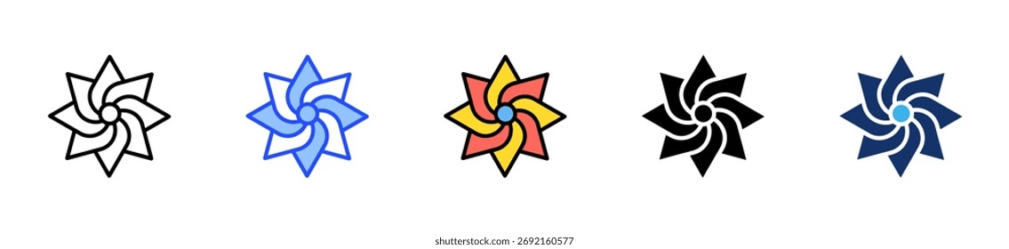 Coleção De Ícones Do Padrão Mandala Com Vários Estilos