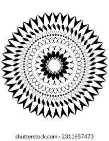 mandala pattern icon, vector best flat icon.