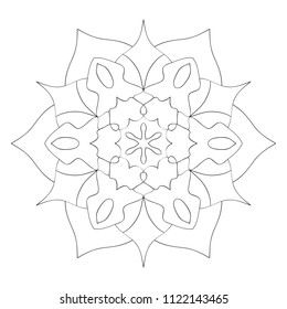 mandala pattern illustration vector for t-shirt  mandala coloring book