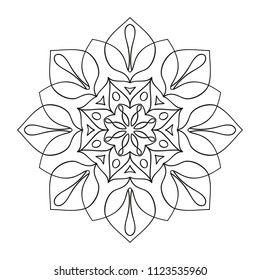 mandala pattern illustration vector for t-shirt  mandala coloring book