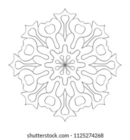 mandala pattern illustration vector for t-shirt  mandala coloring book
