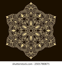 mandala pattern luxury circular ornament shape decoration vintage.