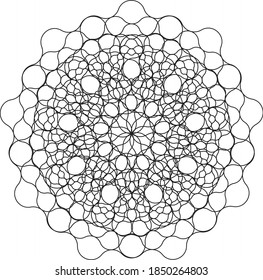 mandala pattern meditation coloring relaxing design line art circle simple