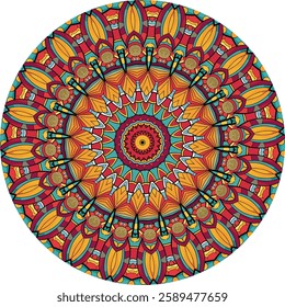 Mandala Pattern for Meditation and Mindful