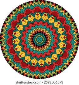 Mandala Pattern for Meditation and Mindful