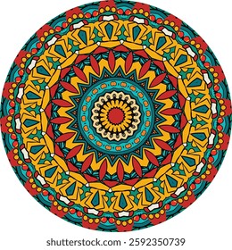 Mandala Pattern for Meditation and Mindful
