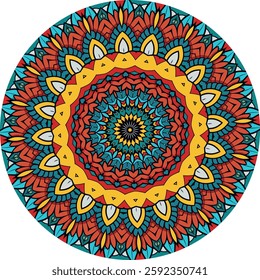 Mandala Pattern for Meditation and Mindful